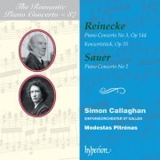 Modestas Pitrenas, Simon Callaghan, Sinfonieorchester St. Gallen - Reinecke & Sauer: Piano Concertos (Hyperion Romantic Piano Concerto 87) (2024) [Hi-Res]