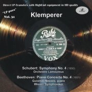 Guiomar Novaes, Wiener Symphoniker, Orchestre des Concerts Lamoureux, Otto Klemperer - Klemperer Conducts Schubert & Beethoven ("LP pure" Vol. 31) (2017) [Hi-Res]