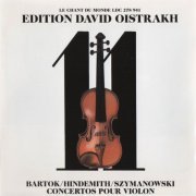 David Oistrakh - Bartok, Hindemith, Szymanowski: Violin Concertos (1989) CD-Rip