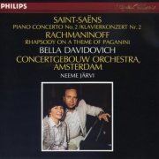 Bella Davidovich, Concertgebouw Orchestra, Neeme Järvi - Rachmaninoff: Paganini-Rhapsodie / Saint-Saëns: Piano Concerto no. 2 (1984) CD-Rip